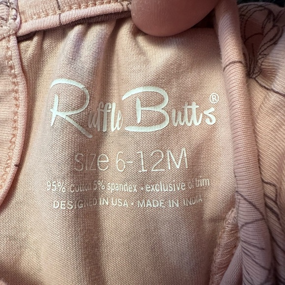 Ruffle Butts Pink Floral and Striped Bodysuit Set - Picture 5 of 5